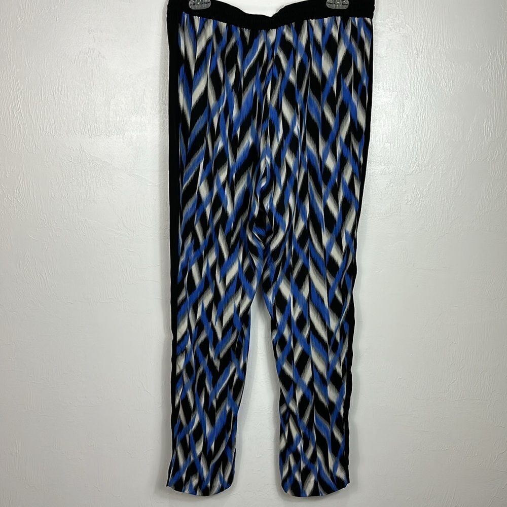 Cache Drawstring Waist Straight Leg Mid Rise Printed Pants Size 8 - Picture 2 of 9